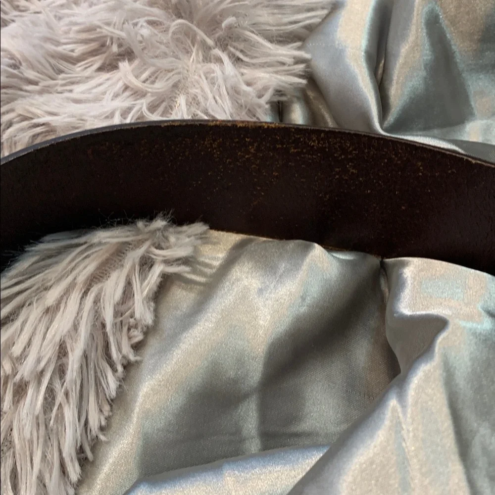 🌹VINTAGE LEVI’s • Unisex Brown Genuine Nice Leather Belt w/ solid Brass Buckle